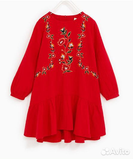 Платье zara красное