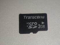 Карта памяти Micro SD Transcend 2 Гб