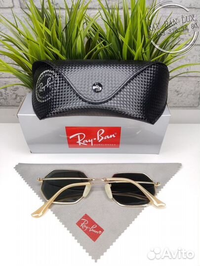 Очки Ray Ban Octagonal Black Gold