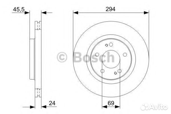 Тормозной диск 0986479372 bosch