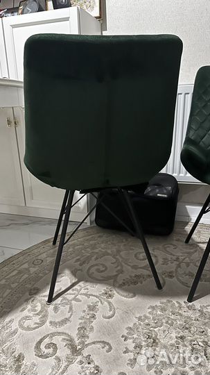 Стул мягкий 4 шт вельвет изумрудный цвет