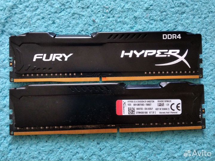 Озу DDR4 HyperX 2x4gb