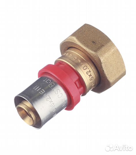 Соединитель прямой с накидной гайкой и плоской про