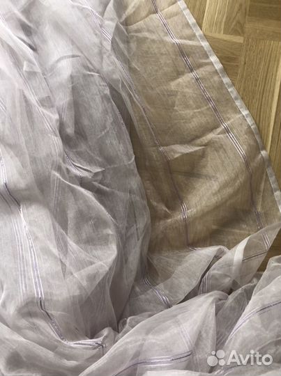 Тюль с багетом