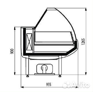 Витрина морозильная cryspi впн (Octava M 1200 R290