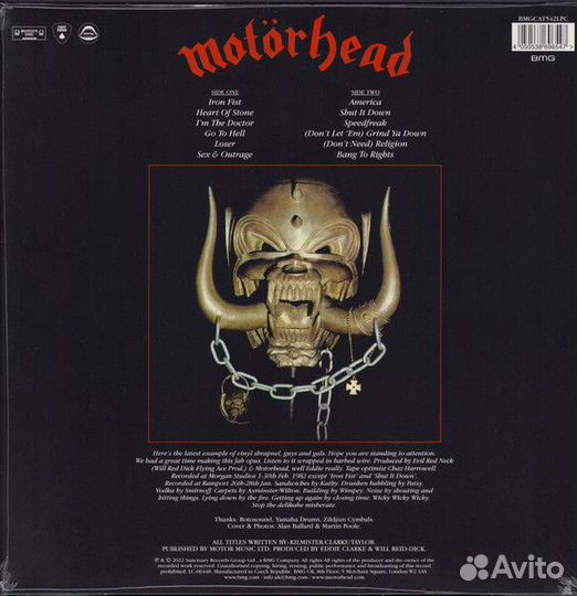 Виниловая пластинка Motorhead - Iron Fist (Coloured Vinyl LP)