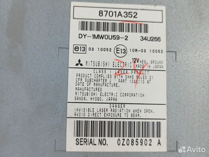 Магнитола mitsubishi lancer 10