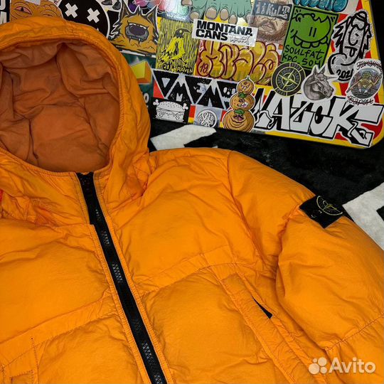 Пуховик Stone Island Garment Dyed оригинал