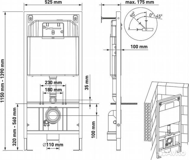 Инсталляция для унитаза Berges F4 040254