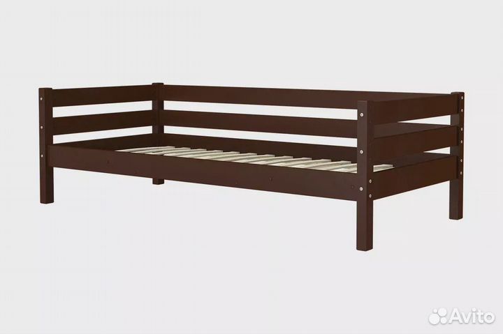 Кровать с тремя спинками из дерева Глория орех