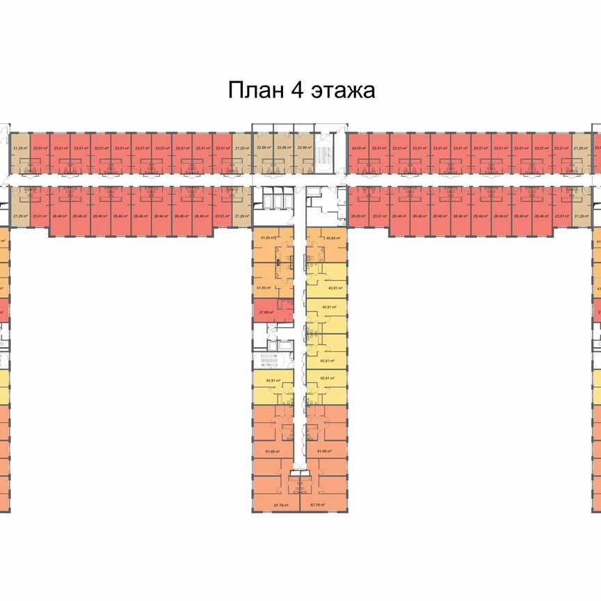 3-к. апартаменты, 61,7 м², 7/24 эт.