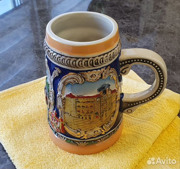 Кружка для пива керамика новая + новая пепельница