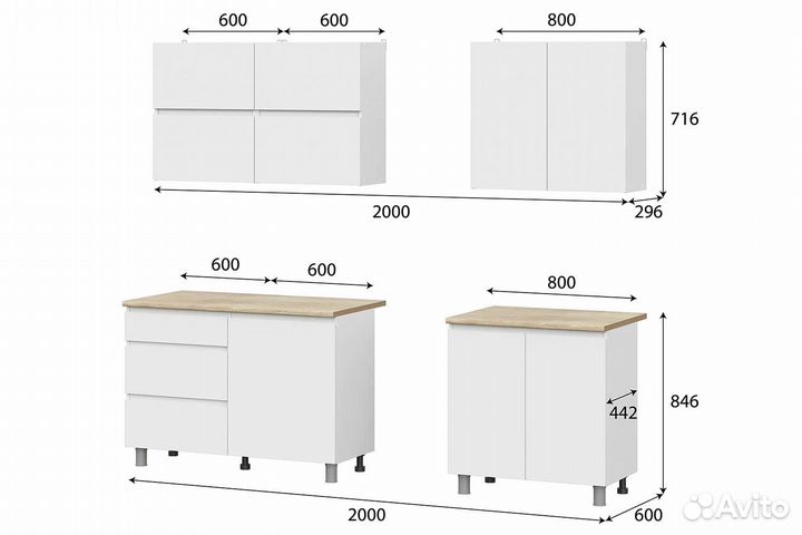 Кухонный гарнитур новый готовый