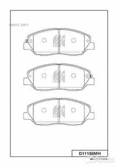 Kashiyama D11198MH Колодки hyundai santa FE 06