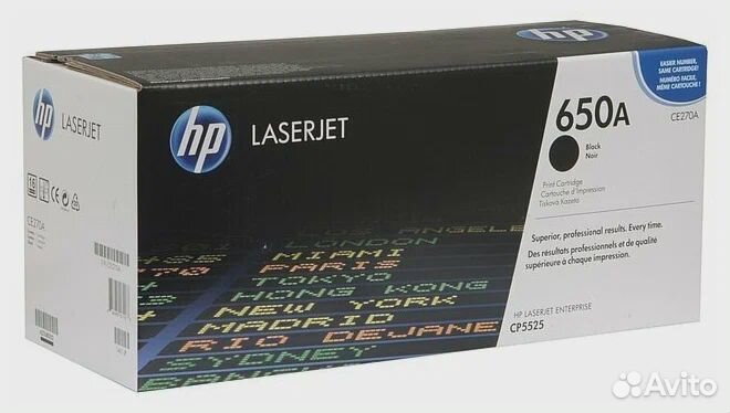 Тонер-картридж HP CE270A Black к Color LaserJet дл