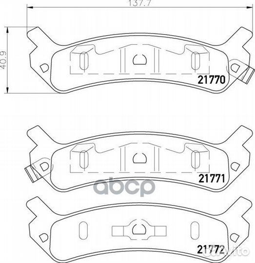 Колодки тормозные дисковые зад NP6088 nissh