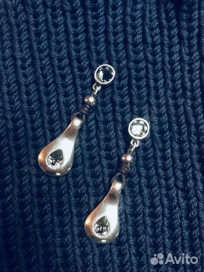 Серьги с кристаллами Swarovski