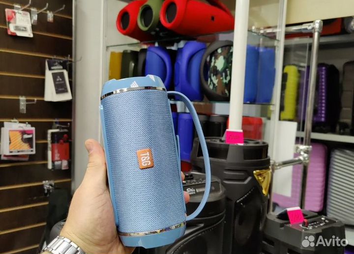 Колонка портативная беспроводная TG mini Голубая