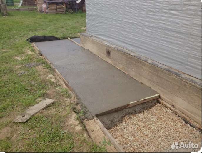 Бетонные работы отмостки фундаменты площадки