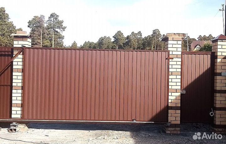 Установка секционных ворот,откатных,распашных