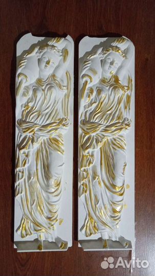 Девушка с кувшином, панно, декор, барельеф