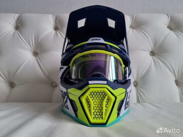 Шлем Leatt Moto 7.5 Helmet Kit Navy + очки эндуро