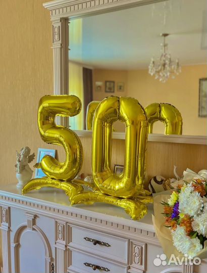 Воздушные шары цифры на подставке