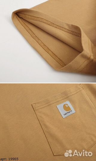 Футболка Carhartt pocket горчичная