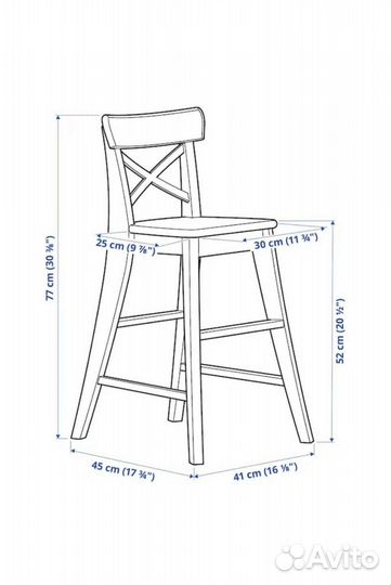 Детский стульчик для кормления деревянный Ингольф