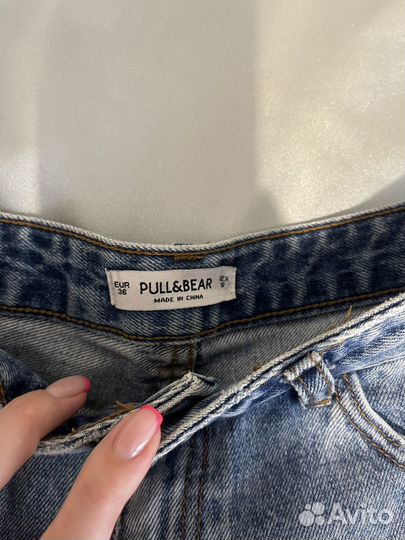 Джинсовые шорты pull and bear