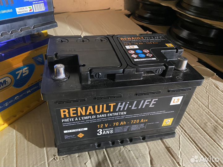 Аккумулятор renault 70ah 720a оригинал