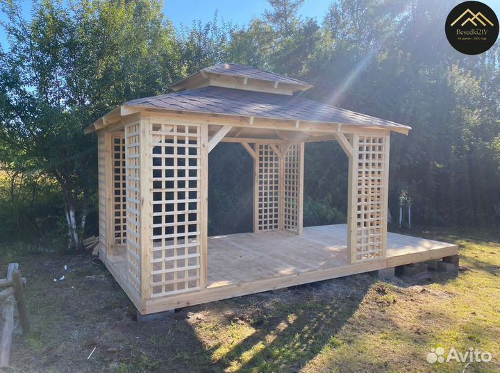 Беседка деревянная с гарантией