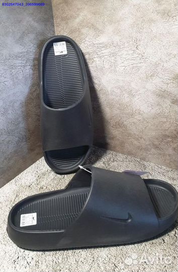 Тапочки Nike Calm Slide чёрные (Арт.67390)