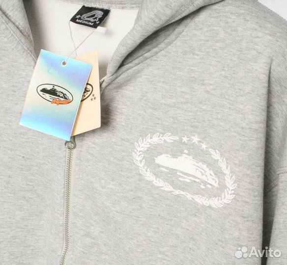 Зип худи corteiz серый классик