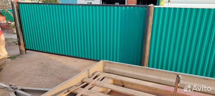 Откатные ворота+установка