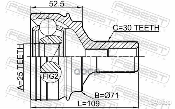 ШРУС внешний mercedes W212, W221, W222 4-matic