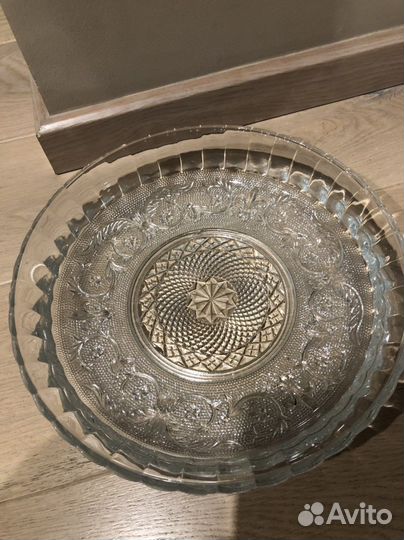Ваза для фруктов, большое блюдо, поднос, хрусталь