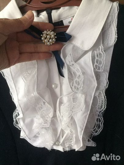 Школьное платье синее