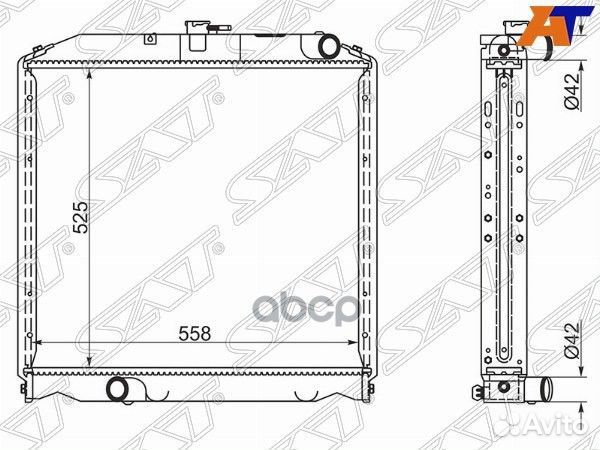 Радиатор Hino Dutro 02-11 / Toyota Dyna 99-11