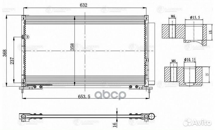 Конденсер honda civic 4D (06) (турецкая сборка