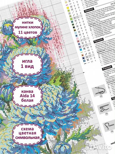 40х40 Ковровая наволочка Наб для рукоделия