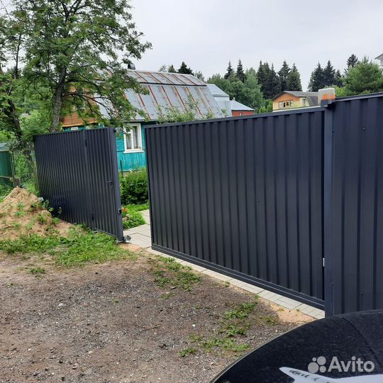 Заборы из профнастила, Ворота, Навесы