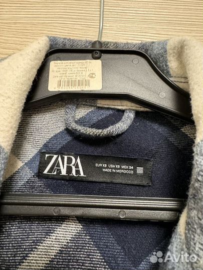 Рубашка теплая шерть zara