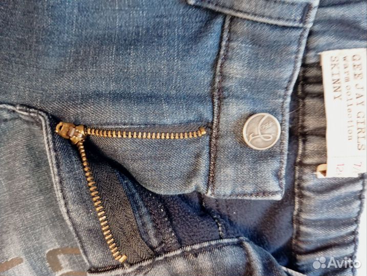 Джинсы утеплённые для девочки 128 gloria