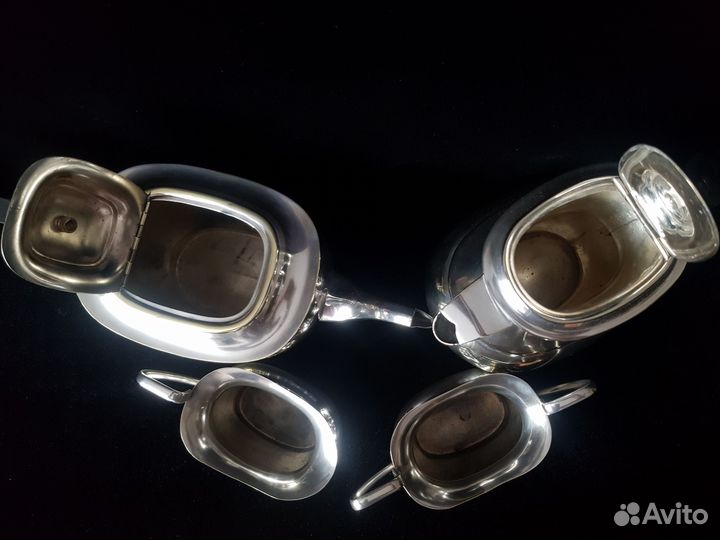 Чайный кофейный сервиз. Англия. Посеребрение