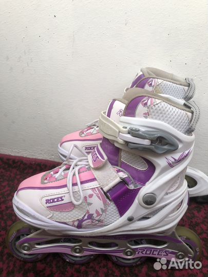 Детские ролики и защита 2 комплекта
