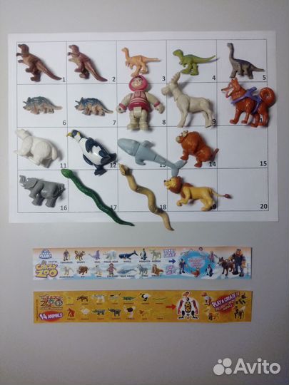 Фигурки Tombola/Chupa Chups. Вкладыши