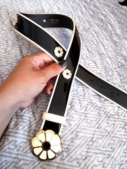Ремень Escada кожа-лак