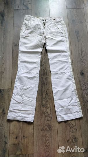 Брюки летние diesel лён белые