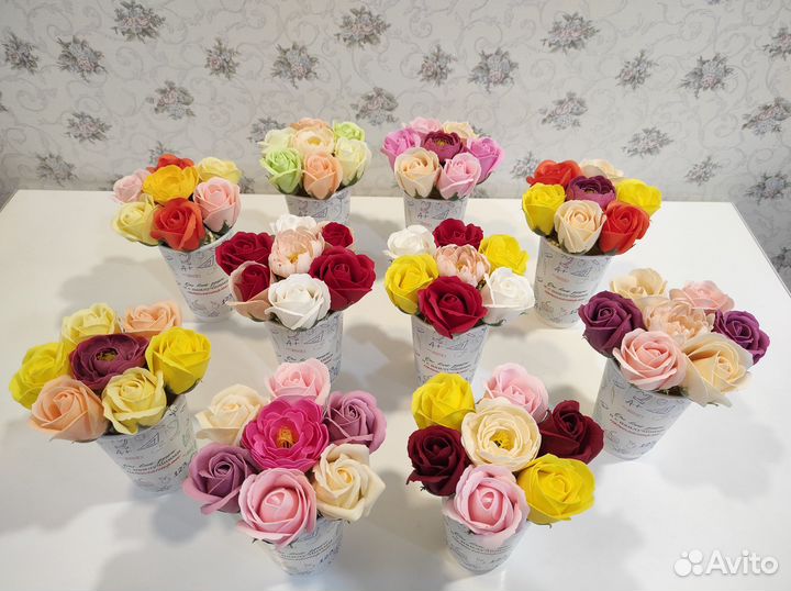 Букетики из Мыльных роз